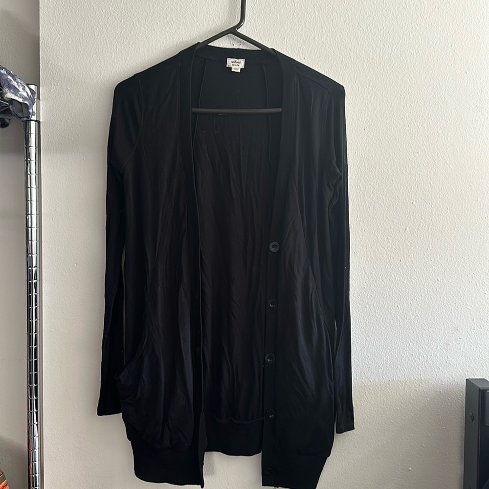Wilfred black cardigan with buttons size medium